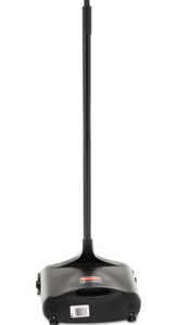 Rubbermaid FG253100BLA Commercial Lobby Pro Dustpan with Wheels, Black