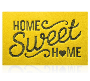 Yellow Door Mat Outdoor Indoor Decorative Home Sweet Home Doormat large 36"x24" with Non Slip Rubber Backing Ultra Absorb Mud Easy to Clean Entryway Mats.