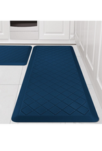 Load image into Gallery viewer, Cushioned Kitchen Mat 2 PCS, Anti Fatigue Kitchen Rugs, Heavy Duty Kitchen Rugs and Mats Non-Skid, Ergonomic Comfort Foam Kitchen Floor Mat for Home, Office, Sink, Laundry, Blue