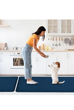 Load image into Gallery viewer, Cushioned Kitchen Mat 2 PCS, Anti Fatigue Kitchen Rugs, Heavy Duty Kitchen Rugs and Mats Non-Skid, Ergonomic Comfort Foam Kitchen Floor Mat for Home, Office, Sink, Laundry, Blue