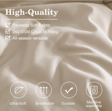 Load image into Gallery viewer, Monbix Queen Comforter Sets,Queen Bedding Set 7 Pieces, All Seasons Comforters,Fluffy Bed Set Warm Bed in A Bag Queen with Sheets(Apricot Beige, Queen, 90&#39;&#39;x90&#39;&#39;)