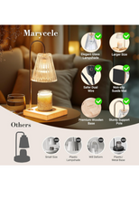 Load image into Gallery viewer, Candle Warmer Lamp with Timer Dimmer, Mothers Day Birthday Gifts for Mom Women Friend Sister, House Warming Gifts New Home Room Decor, Wax Melt Warmer with 2 Bulbs for Jar Candles.