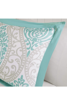 Load image into Gallery viewer, Intelligent Design Senna Comforter Set Twin/Twin XL Size - Aqua Blue/Gray, Damask – 4 Piece Bed Sets – All Season Ultra Soft Microfiber Teen Bedding - Great For Dorm Room and Girls Bedroom.