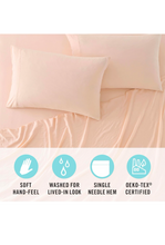Load image into Gallery viewer, MARTHA STEWART Ultra Soft Brushed and Washed Microfiber 4 Piece Sheet Set, Easy Care, Comfy Bed Sheets with Deep Pocket .