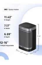 Load image into Gallery viewer, Dreo Space Heater, 1500W Portable Electric Heaters for Indoor Use, PTC Ceramic Heater for Office with Remote.