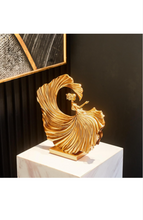 Load image into Gallery viewer, Gold Dancing Girl Statue Decor for Living Room, Luxury Sculptures for Shelf Bookshelf Coffee Table Decorations, Home Décor Accents for Bedroom Office, Gifts for Girls Women