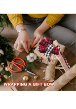 Load image into Gallery viewer, Christmas 6 Tree Topper Bows  Plaid Christmas Tree Decorations and Ornaments, Red Plaid Bow and Lengthened Ribbon Xmas Indoors Home Decor, Handmade.
