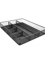 Load image into Gallery viewer, Desk drawer organizer for office and home, metal mesh 6 compartment.