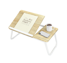 Load image into Gallery viewer, Laptop Bed Table with Foldable Legs, Folding Table Adjustable Trays, Reading Book Holder Laptop Tray for Bed, Sofa,Terrace,Carpet