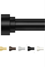Load image into Gallery viewer, HEI! DEAR Black Curtain Rods 72 to 144 Inch(6-12FT),1 Inch Long Curtain Rod,Adjustable Heavy Duty Curtain Rods,Modern Decorative Drapery Rods,Telescoping Window Single Curtain Rod 36-150&quot;,Matte Black
