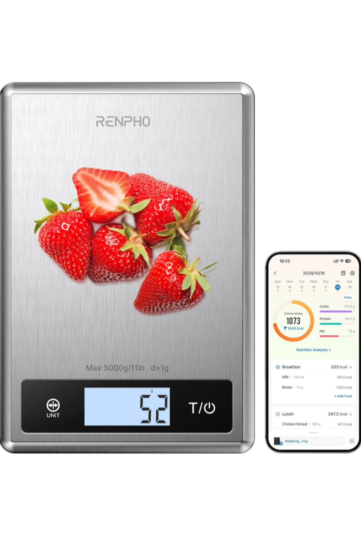 Smart Food Kitchen Scale, Food Weight Scale with Nutritional Calculator, Digital Food Scale.
