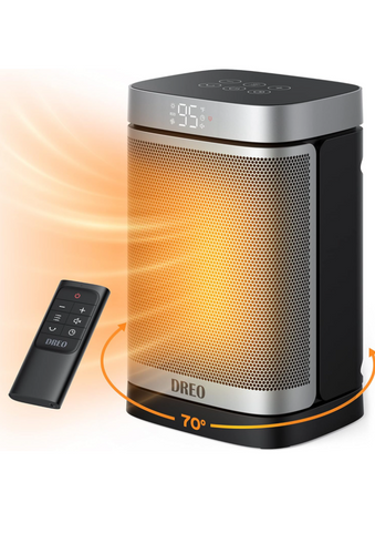 Dreo Space Heater, 1500W Portable Electric Heaters for Indoor Use, PTC Ceramic Heater for Office with Remote.