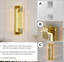 Load image into Gallery viewer, Gold Wall Sconces Set of 1 Hardwired Modern Indoor Sconces Wall Lighting 3000K LED Bubble Glass Lights for Bedroom, Living Room, Hallway,Bathroom，Entrance