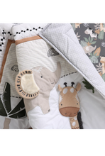 Load image into Gallery viewer, The Peanutshell 4 Piece Organic Cotton Baby Crib Bedding Set for Boys &amp; Girls - Newborn, Infant &amp; Toddler Nursery Bed Set Decor with Two Crib Sheets, Dust Ruffle Comforter - Safari Serenity.