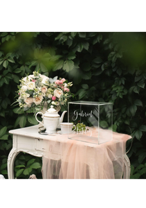 Clear Acrylic Card Box w/Slot, Thick DIY Wedding Box Blank No Print, Large 10x10x5.5 in, for Reception Decoration Fundraiser Money Box Election Ballot Graduation Keepsake Party Favor