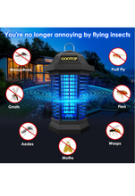 Load image into Gallery viewer, GOOTOP Bug Zapper Outdoor, Mosquito Zapper, Electric Fly Zapper, Mosquito Killer, Fly Traps, 3 Prong Plug, Flying Insects Zapper Indoor Outdoor 90-130V, 4200V, ABS Plastic Outer (Black)