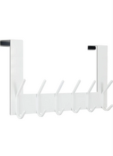 Load image into Gallery viewer, WEBI Over The Door Hooks,Over Door Towel Rack,Door Hanger,Door Coat Hanger,Door Coat Rack,Door Hooks for Hanging Clothes,Back of Door,White
