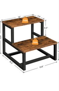 HOOBRO Step Stools for Kids, Toddler Step Stool, Kids Potty Training Wooden Stool, for Bathroom, Kitchen, Bedroom, Sturdy and Stable, Rustic Brown BF12JD01