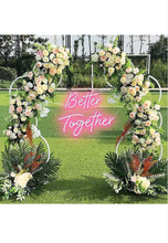 Load image into Gallery viewer, Better Together Neon Sign Led Modeling Light Luminous Letters Signboard Acrylic Panel Neon Decorative Light, 60x27cm+45x22cm,Pink Decoration(Color:Pink