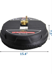 Twinkle Star Pressure Washer Surface Cleaner (15’‘, Black-3100PSI)