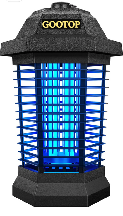 GOOTOP Bug Zapper Outdoor, Mosquito Zapper, Electric Fly Zapper, Mosquito Killer, Fly Traps, 3 Prong Plug, Flying Insects Zapper Indoor Outdoor 90-130V, 4200V, ABS Plastic Outer (Black)