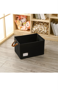 Furnhome 3 sets Black Storage Bins for Closet / Shelves, 2-Pack Large Storage Basket for Organizing with Metal Frame, Flodable organizing baskets for shelves.