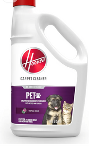Hoover Pet Carpet Cleaner Solution, 128 oz., Tropical Breeze Scent, Deep Cleaning Shampoo Solution, Eliminates Urine Stains and Odors, Pair Carpet Cleaner Machine