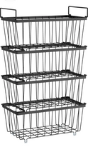 Load image into Gallery viewer, Freezer Organizer Bins - 4 Pack Small Stackable Deep Freezer Organizer Bins for 7 Cu.Ft Freezers Easy Get Bottom Foods without Digging, Chest Freezer Organizer Prevent Frozen Food Waste, Black