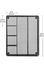 Load image into Gallery viewer, Desk drawer organizer for office and home, metal mesh 6 compartment.