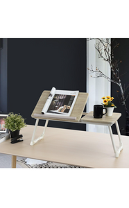 Laptop Bed Table with Foldable Legs, Folding Table Adjustable Trays, Reading Book Holder Laptop Tray for Bed, Sofa,Terrace,Carpet