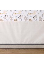Load image into Gallery viewer, The Peanutshell 4 Piece Organic Cotton Baby Crib Bedding Set for Boys &amp; Girls - Newborn, Infant &amp; Toddler Nursery Bed Set Decor with Two Crib Sheets, Dust Ruffle Comforter - Safari Serenity.