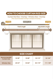 Antique Silver Curtain Rods for Windows 72 to 144 Inches(6-12ft), 1 Inch Long Curtain Rod 32 to 144 Inches, Heavy Duty Decorative Single Drapery Rods, Square End