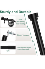 Load image into Gallery viewer, HEI! DEAR Black Curtain Rods 72 to 144 Inch(6-12FT),1 Inch Long Curtain Rod,Adjustable Heavy Duty Curtain Rods,Modern Decorative Drapery Rods,Telescoping Window Single Curtain Rod 36-150&quot;,Matte Black