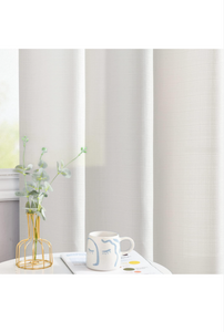 White Curtains Linen Textured Curtains 84 Inch Length 2 Panels for Living Room Christmas Curtains Light Filtering Sheer Drapes Grommet Top Window Treatments, W38 x L84, White