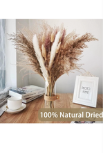 Load image into Gallery viewer, Natural Pampas Grass Mix Bouquet | Dried Pampas Bouquet for Wedding Boho Flowers Home Table Decor Desk Decor, Rustic Farmhouse Decor .