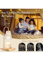 Load image into Gallery viewer, Candle Warmer Lamp with Timer Dimmer, Mothers Day Birthday Gifts for Mom Women Friend Sister, House Warming Gifts New Home Room Decor, Wax Melt Warmer with 2 Bulbs for Jar Candles.