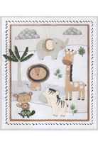 Load image into Gallery viewer, The Peanutshell 4 Piece Organic Cotton Baby Crib Bedding Set for Boys &amp; Girls - Newborn, Infant &amp; Toddler Nursery Bed Set Decor with Two Crib Sheets, Dust Ruffle Comforter - Safari Serenity.