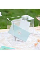 Load image into Gallery viewer, Clear Acrylic Card Box w/Slot, Thick DIY Wedding Box Blank No Print, Large 10x10x5.5 in, for Reception Decoration Fundraiser Money Box Election Ballot Graduation Keepsake Party Favor