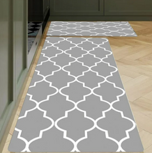 Load image into Gallery viewer, Anti Fatigue Kitchen Mats for Floor 2 PCS, Memory Foam Cushioned Rugs, Comfort Standing Desk Mats for Office, Home, Laundry Room, Waterproof &amp; Ergonomic, 17.3×30.3 &amp; 17.3×47, Grey Lantern