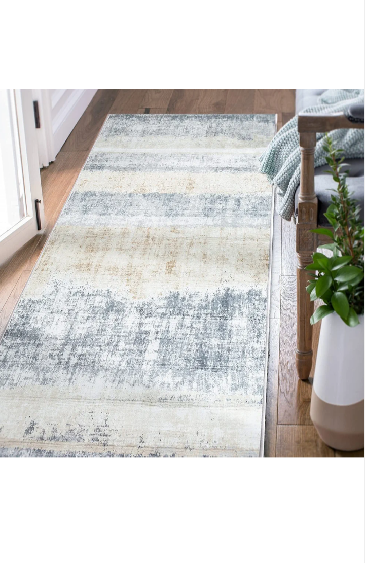 Abstract Kitchen Mat 2x5 Kitchen Rugs and Mats for Floor,Absorbent Bath Runner Rug Set Washable Floor Mats for Home Entrance/Kitchen/Bathroom Tub Minimalist Geometric Painting Vintage Art .