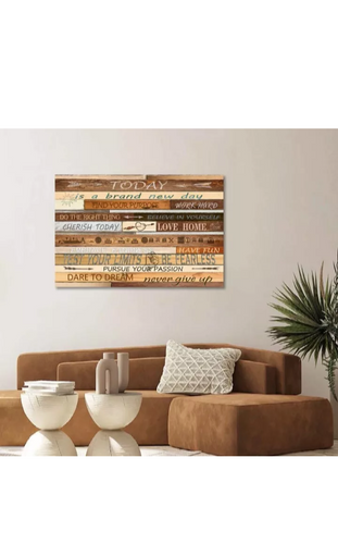 Quotes Motivational Inspirational Wall Art Team Motto Famous Word 24x16.