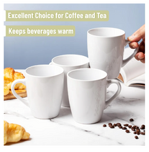 Load image into Gallery viewer, White Coffee Mugs, Set of 6 12oz, Coffee Mug Set, Christmas Coffee Mugs, Hot Chocolate Mugs, Ceramic Mugs, Large Mugs for Coffee, Set of Mugs, Hot Cocoa Mugs, Mug Sets, Coffee Mug Ceramic Set