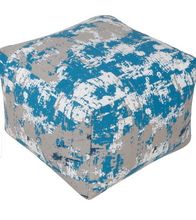Load image into Gallery viewer, Upholstered Pouf Abstract