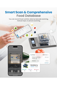 Smart Food Kitchen Scale, Food Weight Scale with Nutritional Calculator, Digital Food Scale.