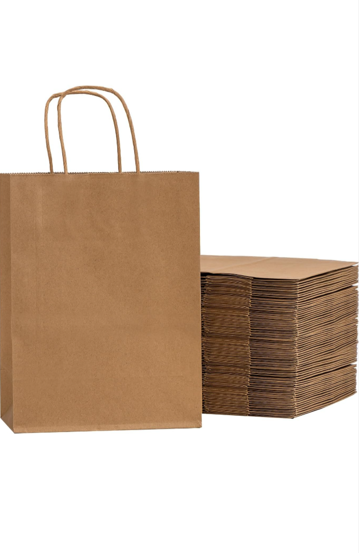Brown Kraft paper bag in box