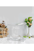 Load image into Gallery viewer, Clear Acrylic Card Box w/Slot, Thick DIY Wedding Box Blank No Print, Large 10x10x5.5 in, for Reception Decoration Fundraiser Money Box Election Ballot Graduation Keepsake Party Favor