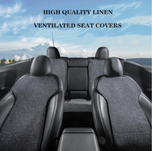 Load image into Gallery viewer, Car Seat Cushion Covers Full Set Front Rear for Tesla Model 3 2017-2024 2025 Highland Four Seasons Universal Linen Protector Pad Mat Interior Decoration Accessories.