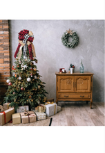 Load image into Gallery viewer, Christmas 6 Tree Topper Bows  Plaid Christmas Tree Decorations and Ornaments, Red Plaid Bow and Lengthened Ribbon Xmas Indoors Home Decor, Handmade.