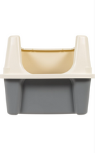 Load image into Gallery viewer, Large Cat Litter Box with High Sides, Open Top, Scoop not included, 19 x 15 x 11.75 inches, Grey/Beige