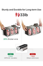 Load image into Gallery viewer, Freezer Organizer Bins - 4 Pack Small Stackable Deep Freezer Organizer Bins for 7 Cu.Ft Freezers Easy Get Bottom Foods without Digging, Chest Freezer Organizer Prevent Frozen Food Waste, Black